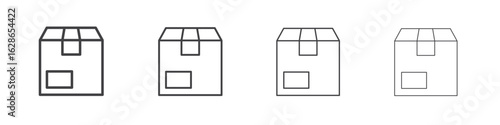 Package icon outlines - vector simple illustration