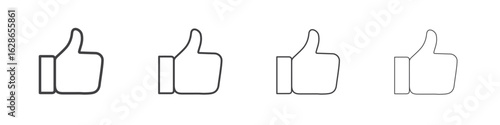Like icon outlines - vector simple illustration