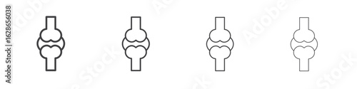 Joint icon outlines - vector simple illustration