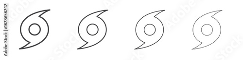 Hurricane icon outlines - vector simple illustration