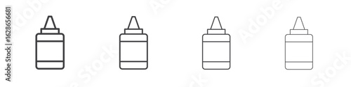 Glue icon outlines - vector simple illustration