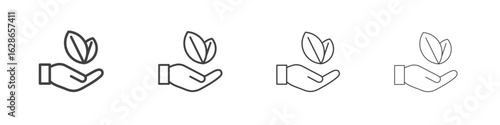 Environment icon outlines - vector simple illustration
