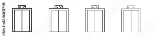 Elevator icon outlines - vector simple illustration