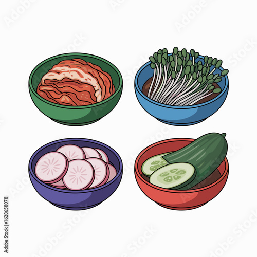 Korean Banchan Side Dishes – Kimchi, Pickles, and Greens