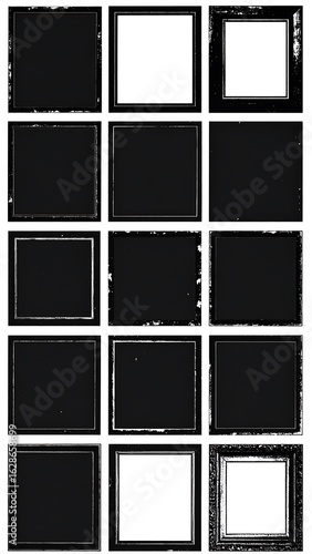 Vintage style square picture frames
