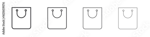 Bag icon outlines - vector simple illustration