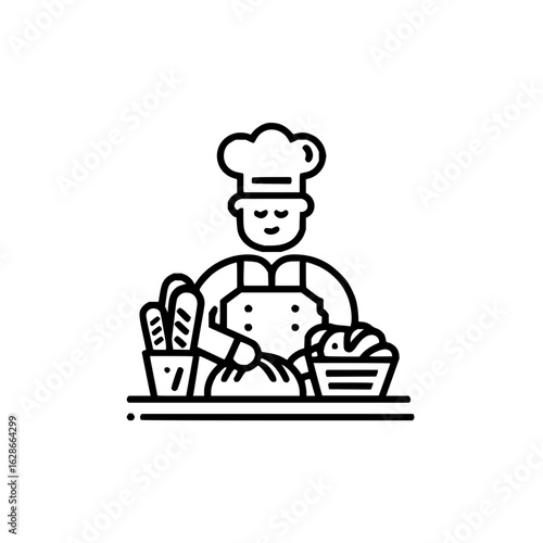 Baker baking bakery bread baguette loaf chef cooking food pastry sweet dessert delicious kitchen fresh 100 char