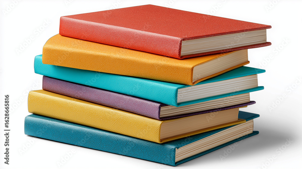 Fototapeta premium A stack of hardcover books 