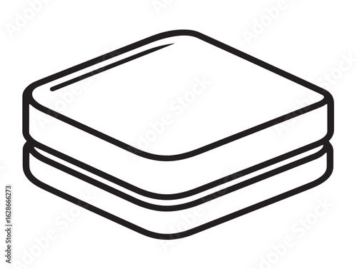 Ottoman cover icon in stylish flat vector format