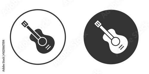 Guitar icon vector design and illustration, graphic design.