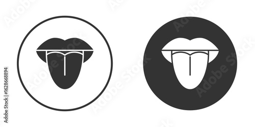 Tongue icon vector design and illustration, graphic design.