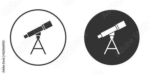 Telescope icon vector design and illustration, graphic design.