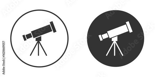 Telescope icon vector design and illustration, graphic design.