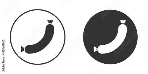Sausage icon vector design and illustration, graphic design.