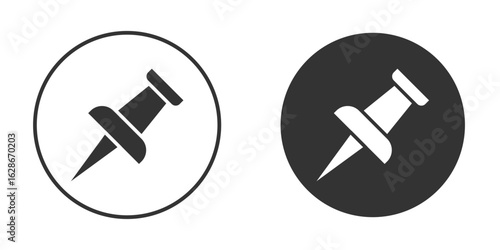 Push pin icon vector design and illustration, graphic design.