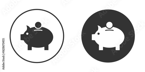 Piggy bank icon vector design and illustration, graphic design.