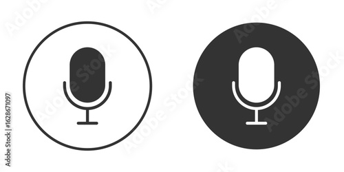 Microphone icon vector design and illustration, graphic design.
