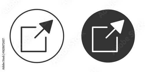 External link icon vector design and illustration, graphic design.