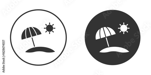 Beach icon vector design and illustration, graphic design.