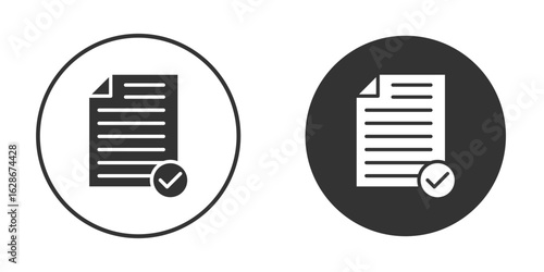 Accept document icon vector design and illustration, graphic design.