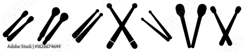 Various representations of rudimentary matches in black and white illustration.