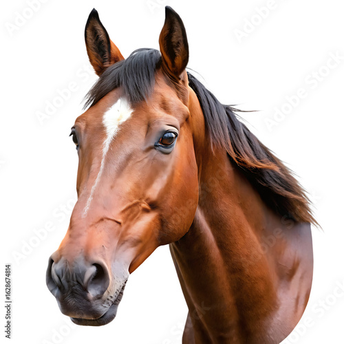 Horse Head Isolated On White Background