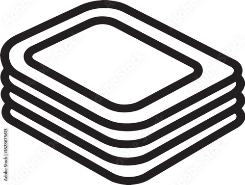 Clean table surface protector icon in 2D vector  