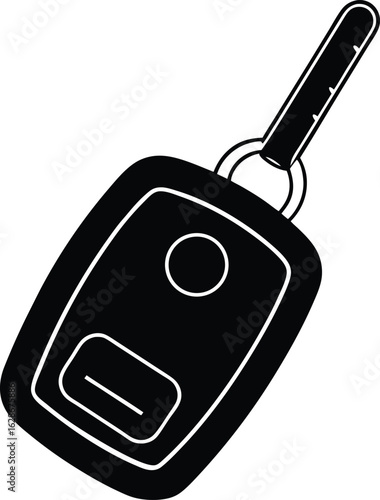 car key fob button on white background.eps
