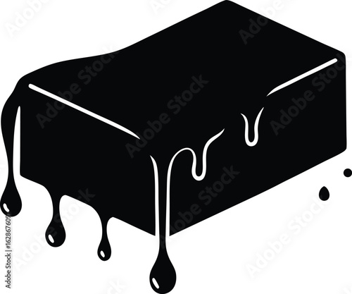 clarified butter on white background.eps