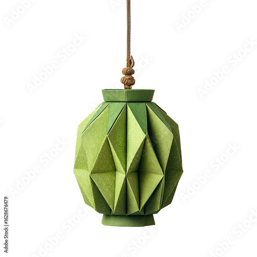 decorative paper lantern isolated on clean white background

