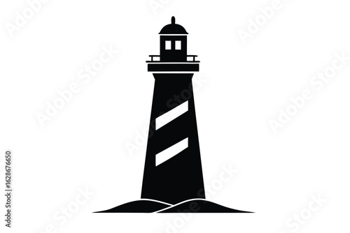 lighthouse vector icon silhouette illustrations