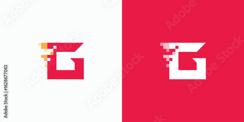 Letter G pixel logo design