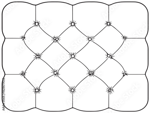 Decorative wall panel icon in flat vector outline