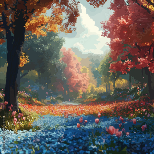Enchanting Fantasy Panoramic Background Scene