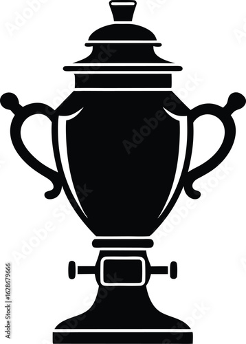 russian samovar on white background.eps