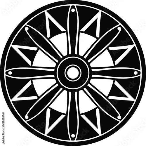 viking spindle whorl on white background.eps
