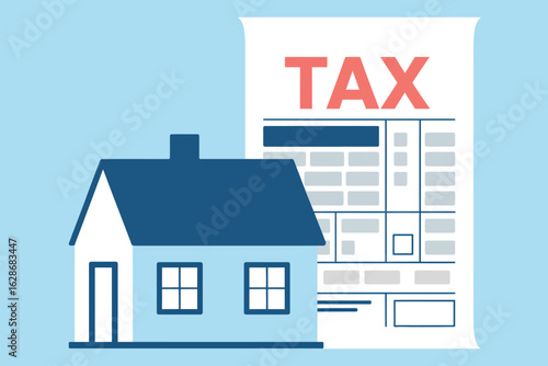 Understand your home tax obligations with this clear visual representation of property tax forms and a dwelling