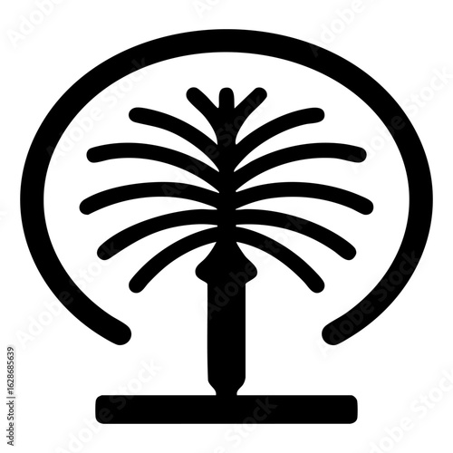 Palm Jumeirah icon vector