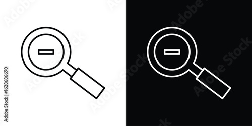 Zoom out icon. Thin line customizable illustration.