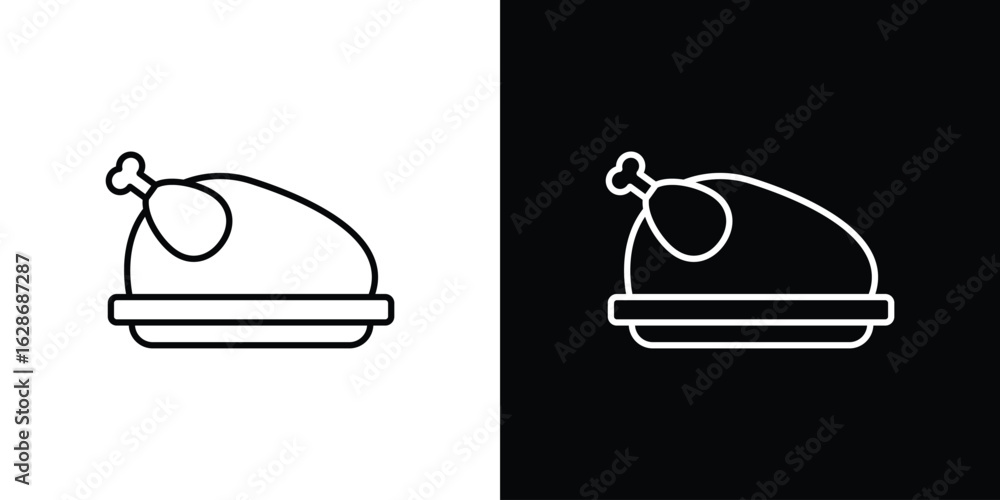 Obraz premium Turkey icon. Thin line customizable illustration.