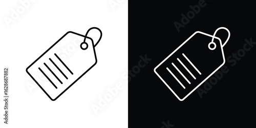 Tag icon. Thin line customizable illustration.