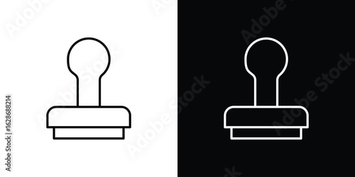 Stamp icon. Thin line customizable illustration.