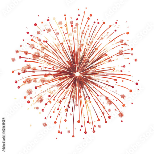 Firework Vector Isolated Transparent Background