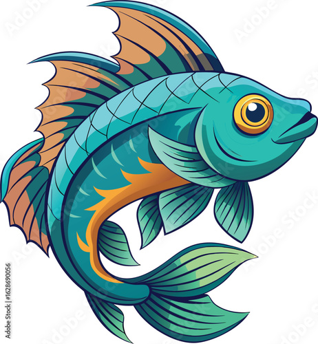 Colorful Fish Vector Illustration
