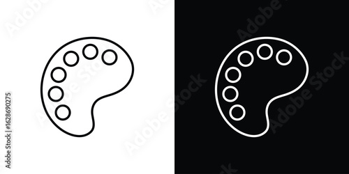 Palette icon. Thin line customizable illustration.