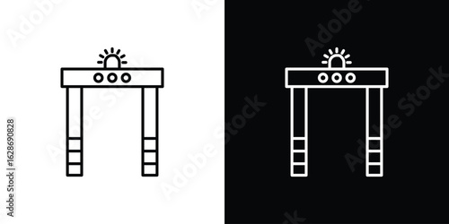 Metal detector icon. Thin line customizable illustration.