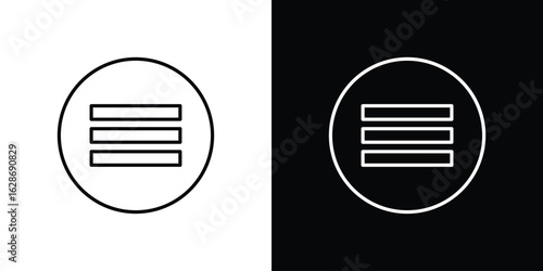 Menu icon. Thin line customizable illustration.