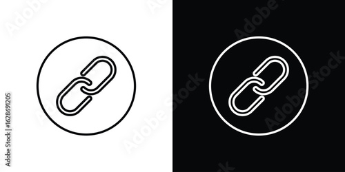 Link icon. Thin line customizable illustration.