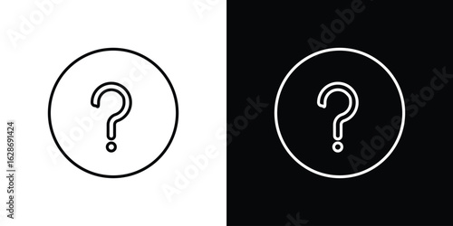 Interrogation icon. Thin line customizable illustration.