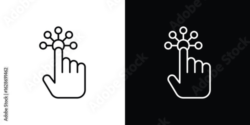 Interactive icon. Thin line customizable illustration.